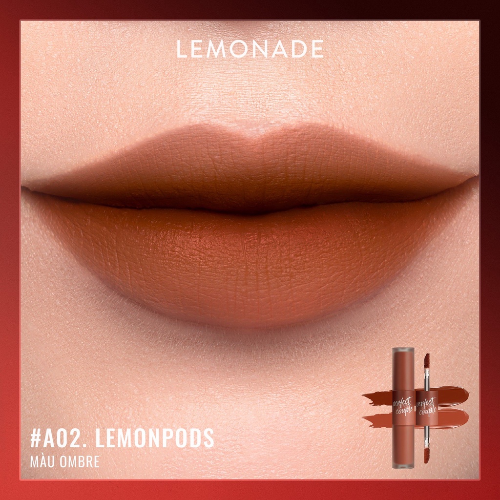 Son kem 2 đầu Lemonade Perfect Couple Lip, màu Lemonpods - september249.vn