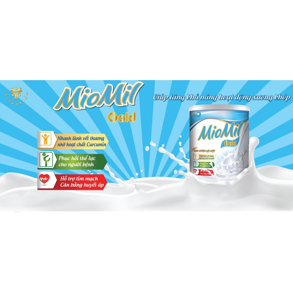 Sữa Miomil Gold - Bổ sung vi chất dinh dưỡng. Hỗ trợ tim mạch, huyết áp, chống lão hóa (Hộp 400g)