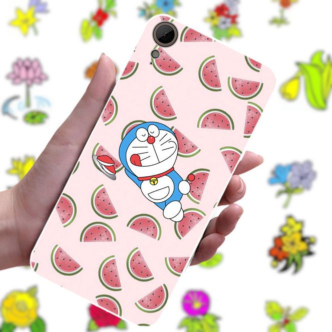 Ốp điện thoại in hình dưa hấu và Doraemon dễ thương cho HTC Desire 526 530 630 650 626 820 825 828 830 10 Pro