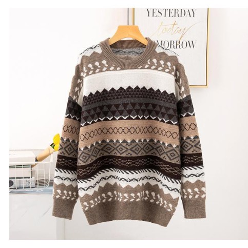 Áo Len Nữ Thổ Cẩm Họa Tiết Vintage Siêu Xinh- LENTHOCAM