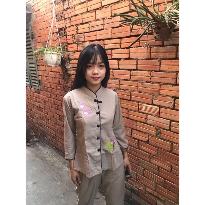 Đồ Lam Đi Chùa ## Lảnh Tụ Viền Nữ🌷🌷😀😀