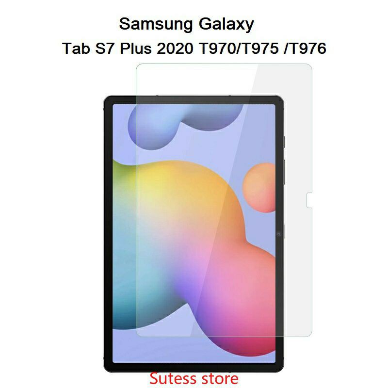 Kính cường lực 2.5D vát cạnh Samsung Tab S7 Plus (2020)/T976 trong suốt chống vỡ.