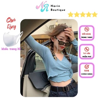 Áo Croptop Xinh Xắn Dễ Phối Đồ Thoáng Mát | Áo Croptop Kimino Thun Gân Năng Động Trẻ Trung Mặc Thoáng CT24|NarinBoutique