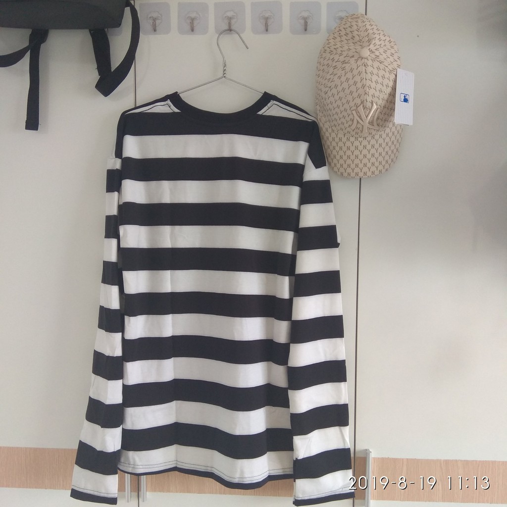 [Ảnh Thật + Video] Áo sọc ngang đen trắng Pull Unisex | Áo kẻ sọc hàn quốc thời trang | BigBuy360 - bigbuy360.vn