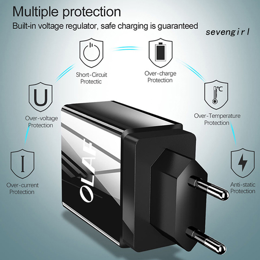 Củ Sạc Nhanh Sev-Olaf 4 Cổng Usb 4.0 / 3.0 Cho Điện Thoại Huawei