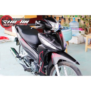Tem Trùm Wave RSX Đen CHỉ Đỏ Đồng Hồ
