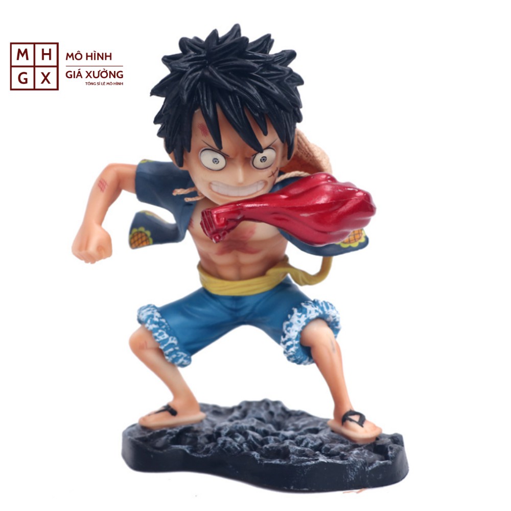 Mô hình One Piece Luffy 2 tay thay thế cao 11cm trạng thái chiến đấu  , figure mô hình anmie one piece luffy