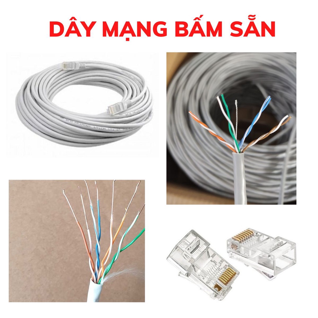 Dây Cáp Mạng Hikvision 8 Lõi Đồng lên tốc độ 1000, Nhựa Chống Cháy Chuyên Dụng Cho Camera POE - Chính hãng