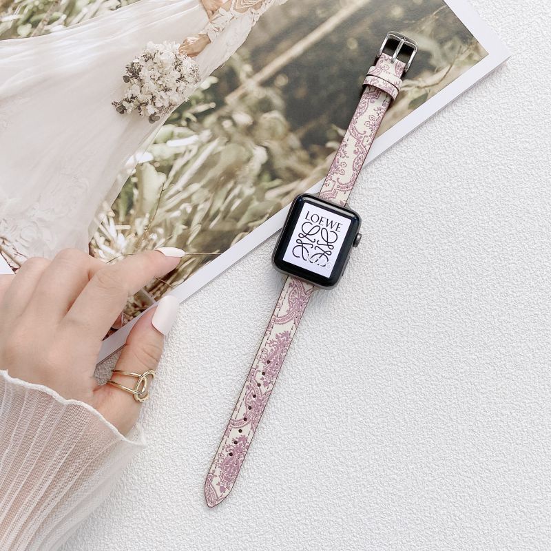 Dây Đeo Bằng Da Mỏng 45Mm 41Mm Cho Đồng Hồ Thông Minh 7 SE I-watch Series 6 5 4