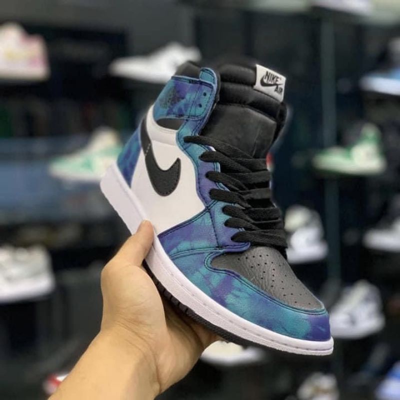 Giầy Sneaker Nike Jordan Xanh Loang Màu SF Cho Nam Và Nữ