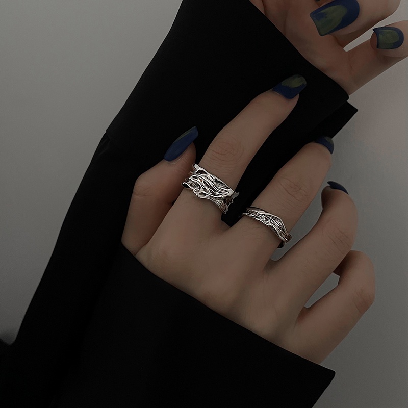 Nhẫn Hở Bằng Kim Loại Phong Cách hip hop Thời Trang Cá Tính