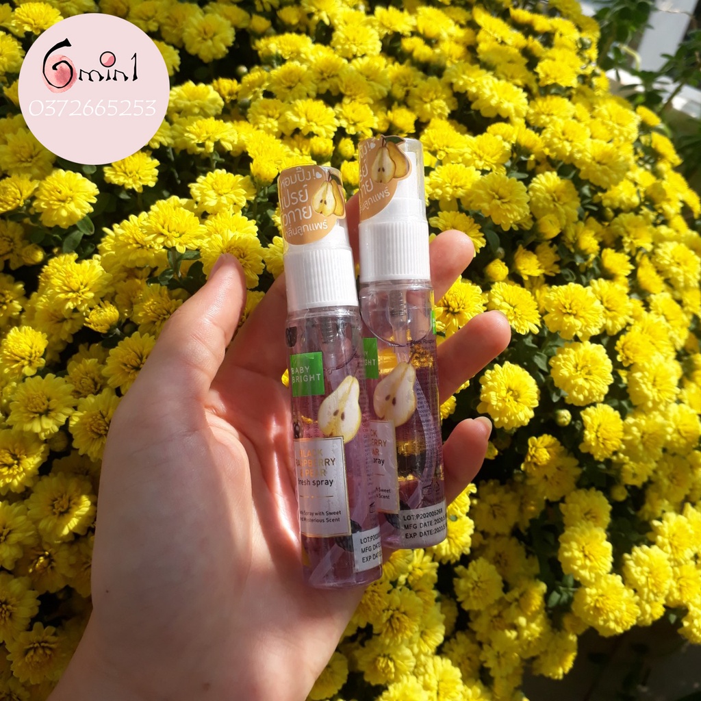 Xịt Thơm Toàn Thân Baby Bright Body Mist So Cute Hương Lê Và Mâm Xôi Đen 20ml