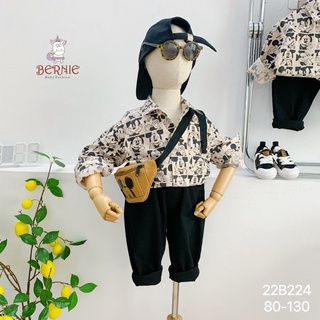 [XẢ KHO] Bộ sơ mi micky quân âu bé trai-MS150