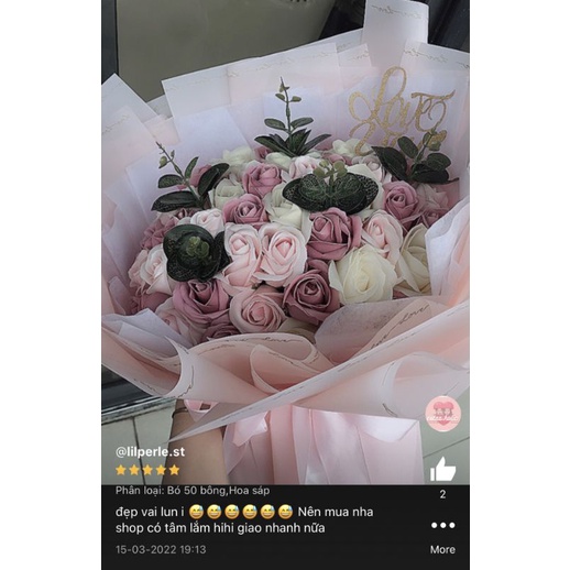 Bó 99 bông hoa sáp hồng mix tặng chữ thiệp