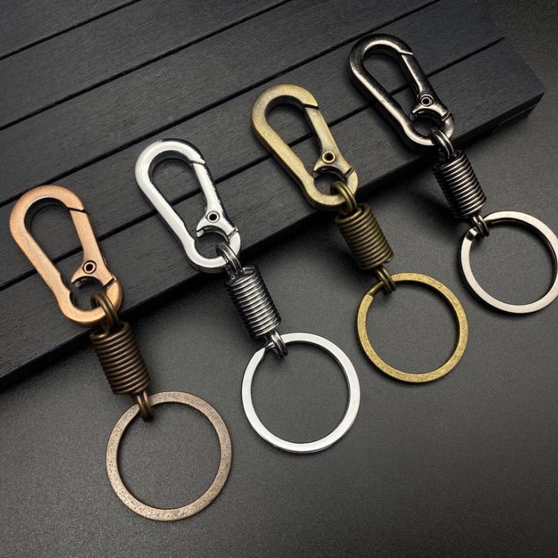 Móc chìa khóa bằng hợp kim kẽm màu bạc 9cm hỗ trợ chống thất lạc dành cho nam