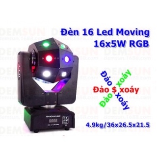 Đèn 16 led moving giá rẻ/đèn laser 16 moving led/ đèn sân khấu/ đèn demsun/ đèn trang trí phòng karaoke giá rẻ