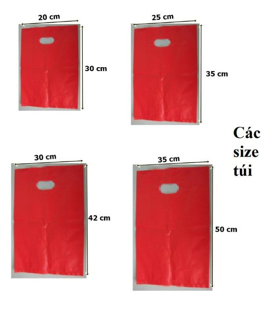 Túi đỏ đóng quần áo chuyên nghiệp dành cho các shop.Giá 35.000 đ/ kg
