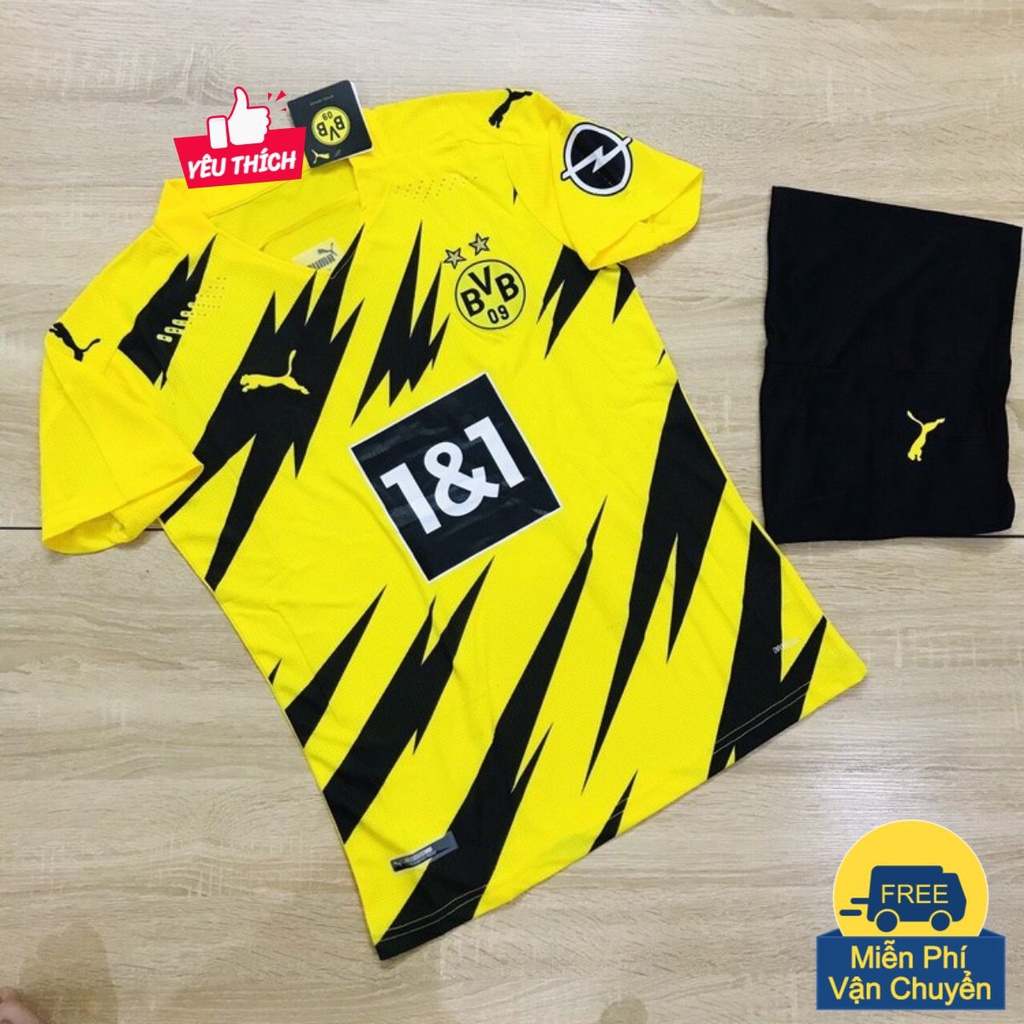 Bộ Quần Áo Bóng Đá Nam Dortmund Vàng 2021 Cực Lạ - Đồ Thể Thao PP Bởi Be Happy Sport