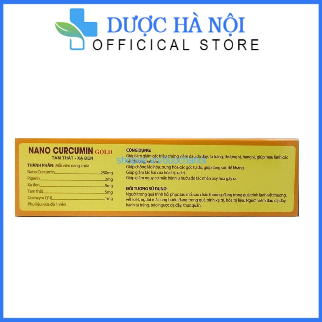 Nano Curcumin Gold - Giúp giảm các triệu chứng viêm loét dạ dày, tá tràng, thượng vị, hang vị