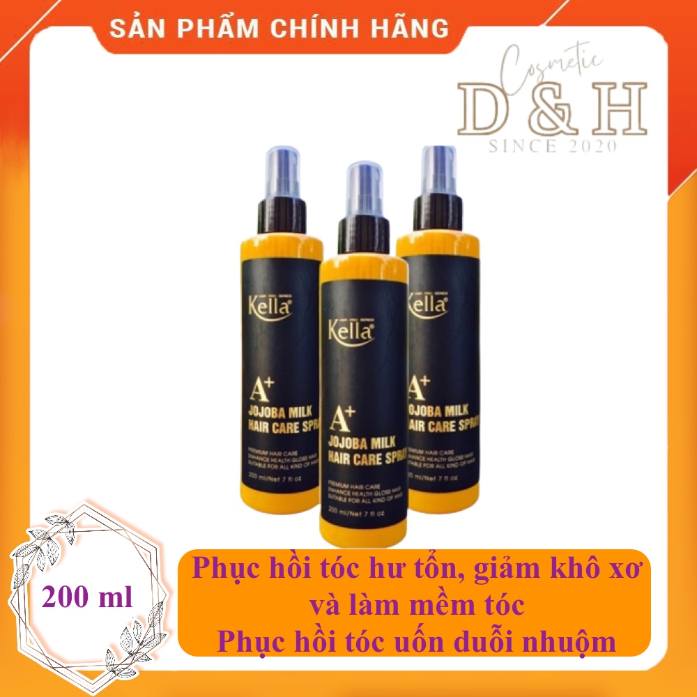 Sữa dưỡng Kella Jojoba Milk A+ phục hồi tóc hư tổn, giảm khô xơ, làm mềm tóc, phục hồi tóc uốn duỗi nhuộm