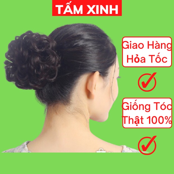 Búi rối tóc giả nữ cao cấp thời trang loại dầy đẹp - Búi tóc rối