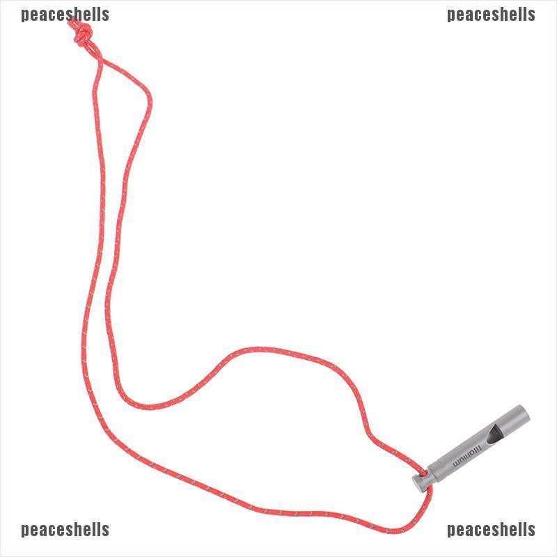 1 Còi Thổi Bằng Titan Siêu Nhẹ Kèm Dây Di Động Tiện Dụng Mang Theo Cắm Trại