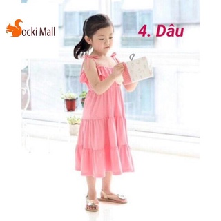 Váy đầm cho bé gái, kiểu maxi dài duyên dáng cho bé gái từ 8-18kg - Socnaukids