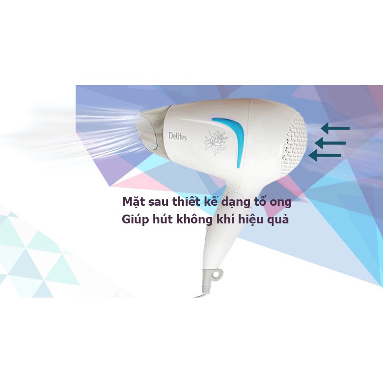Máy sấy tóc Delites  MST02 1200W có sấy mát