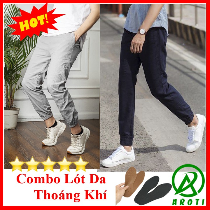 Quần Jogger Nam AROTI Form Slim Fit Chất Đũi Dày Đẹp Cao Cấp, Siêu Mát, Co Giãn Tốt Dáng Hàn Thể Thao Đủ Size QD44+LD