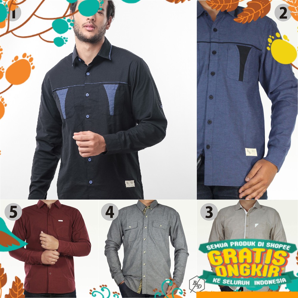 Áo Sơ Mi Cotton Tay Dài Màu Xanh Lam / Xám / Xanh Lam / Hồng Kích Thước Lớn Cho Nam Công Sở