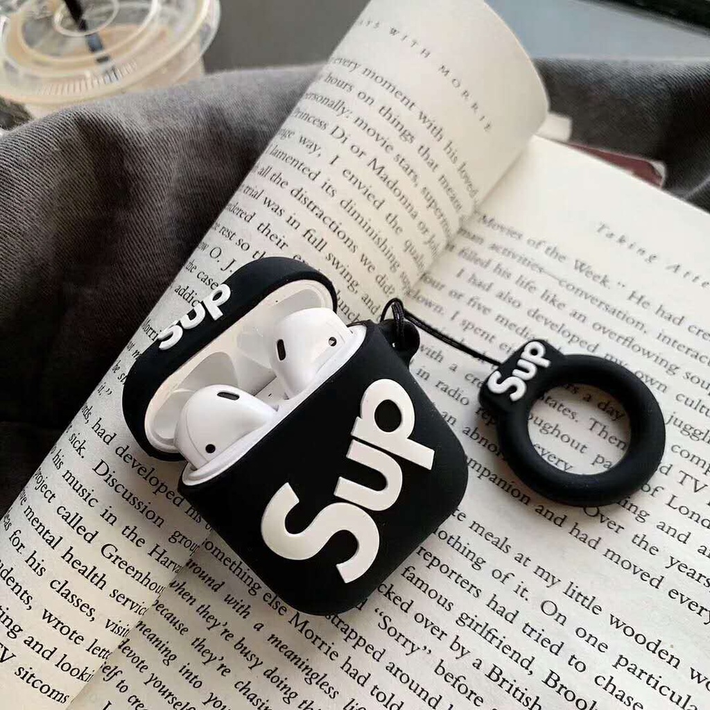 Vỏ bảo vệ bằng silicon dẻo kiểu hoạt hình dễ thương thích hợp cho hộp sạc tai nghe Airpods 1 2