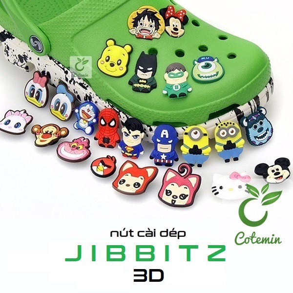 Sticker Nút Cài Dép Jibbitz Charm Gắn Dép Sục Crocs Cá Sấu Duet Sport Crocband Bayaband | BigBuy360 - bigbuy360.vn
