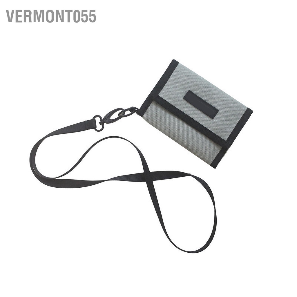 Vermont055 Túi đeo thẻ thời trang Oxford cổ bằng vải mỏng nhẹ Ví thay đổi nhỏ cho nam giới