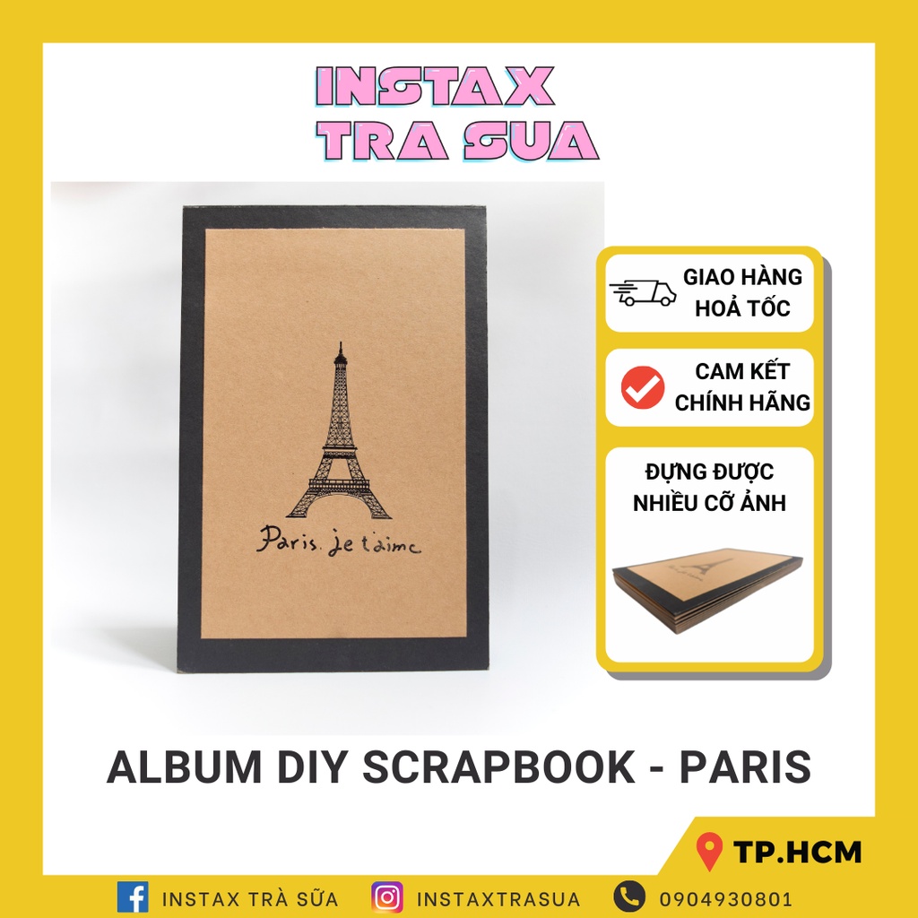 DIY SCRAPBOOK -  MẪU HÌNH TOÀ THÁP EIFFEL