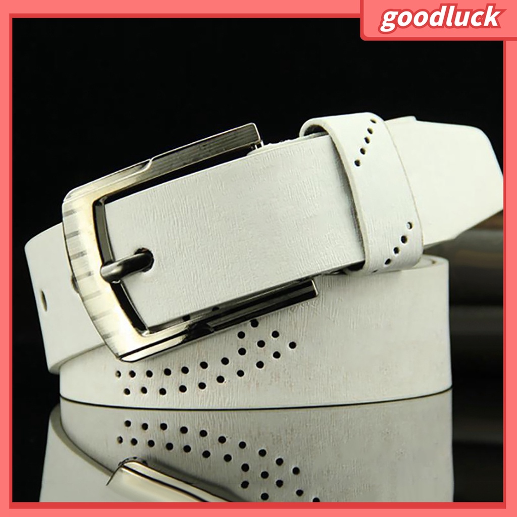 Thắt Lưng Da Đục Lỗ Cài Khóa Nhiều Màu Có Thể Tái Sử Dụng Cho Bé Trai