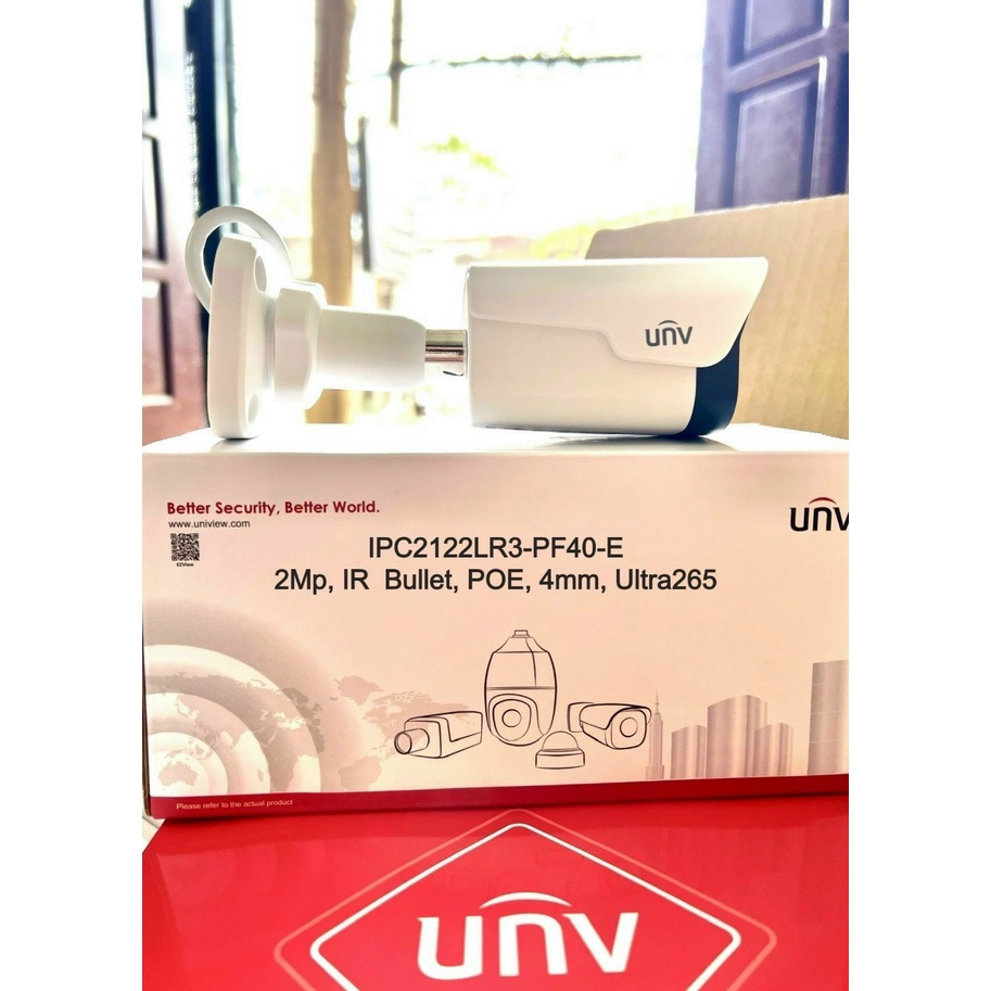Camera IP THÂN 2MP UNV IPC2122LR3-PF40-E có POE