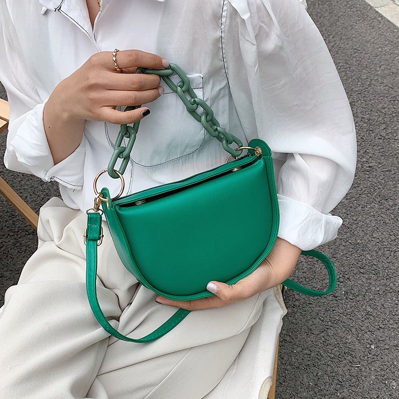 Túi đeo chéo dây xích phong cách phương Tây thời trang xuân hè mới 2021 cho nữ