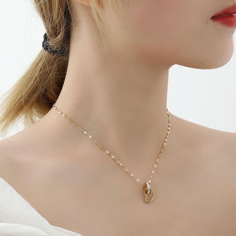 Dây Chuyền Mặt Nhẫn Đôi VANES1 Thời Trang Dành Cho Nữ