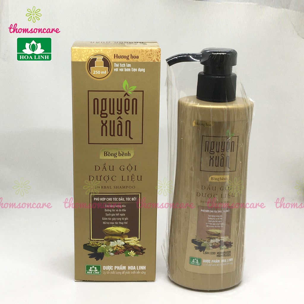 Dầu gội Nguyên Xuân bồng bềnh - Chai 250ml - Mẫu mới - Dùng cho tóc dầu, tóc bết