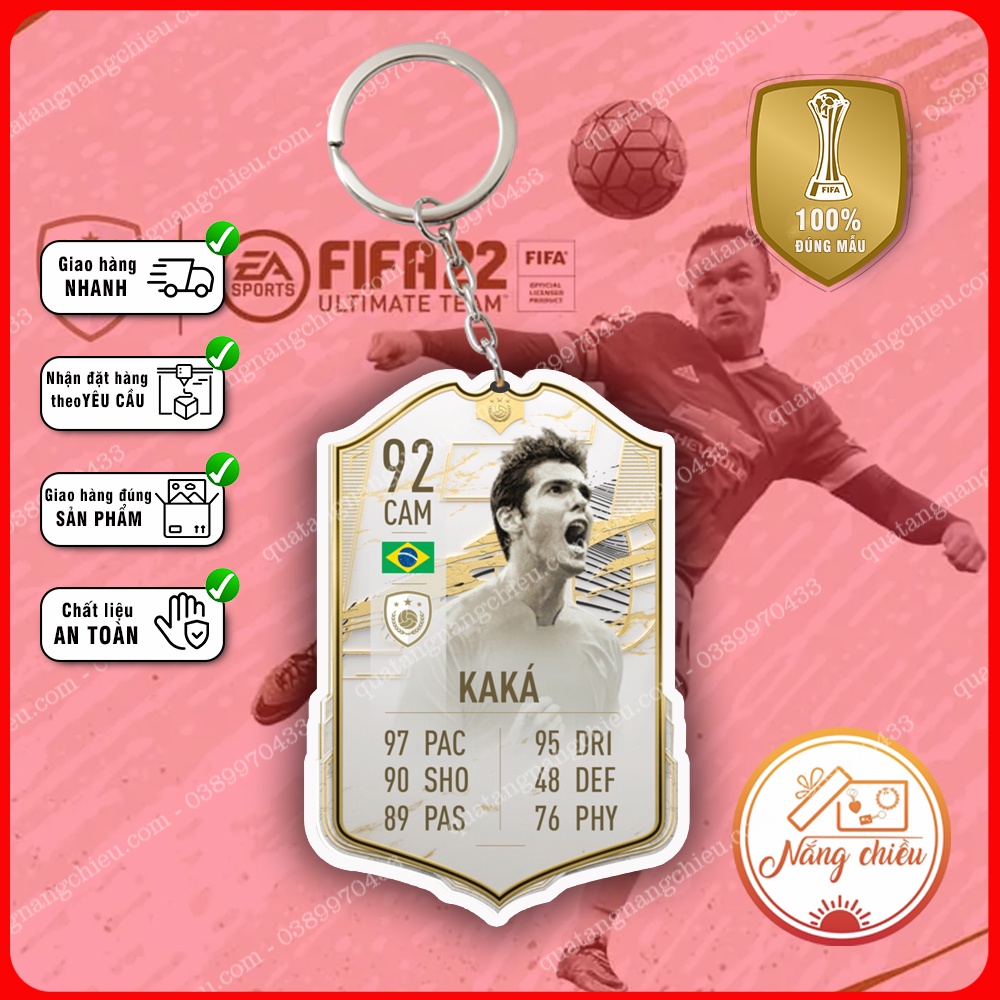 Móc Khóa Icon Kaka, Móc khóa thẻ LEGEND - ☘️MÓC KHÓA THẺ CẦU THỦ☘️