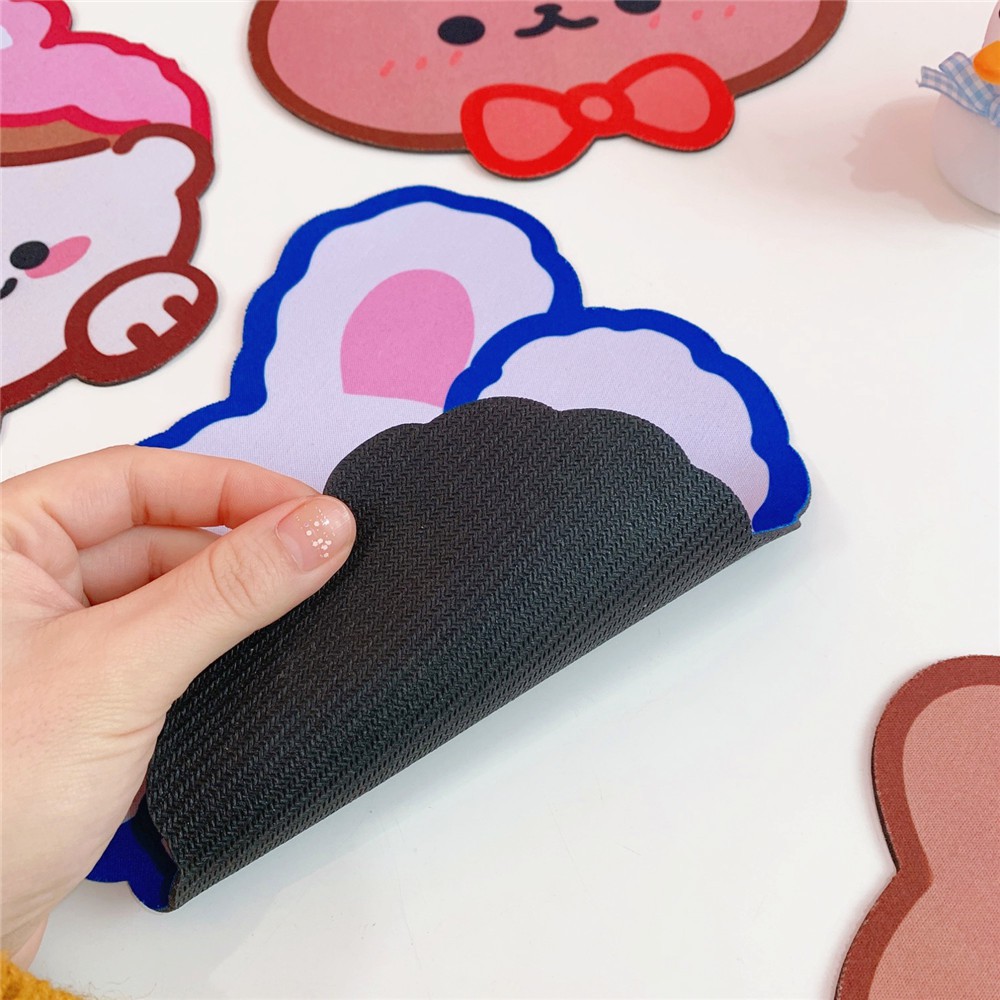 &lt;Video Review&gt; Miếng Lót Pad Chuột Silicon Chống Trượt / Thấm Thảm Lưới Hình Họa Tiết Gấu Thỏ Cute Teeci579