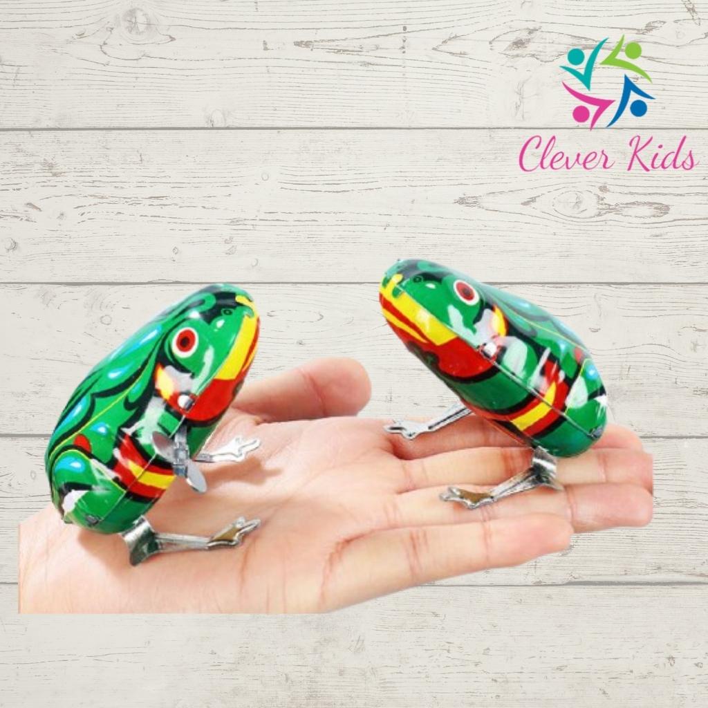 Ếch nhảy vặn cót ,đồ chơi giúp trẻ em vui chơi phát triển tư duy- Đồ chơi tuổi thơ nghộ nghĩnh rất đáng yêu