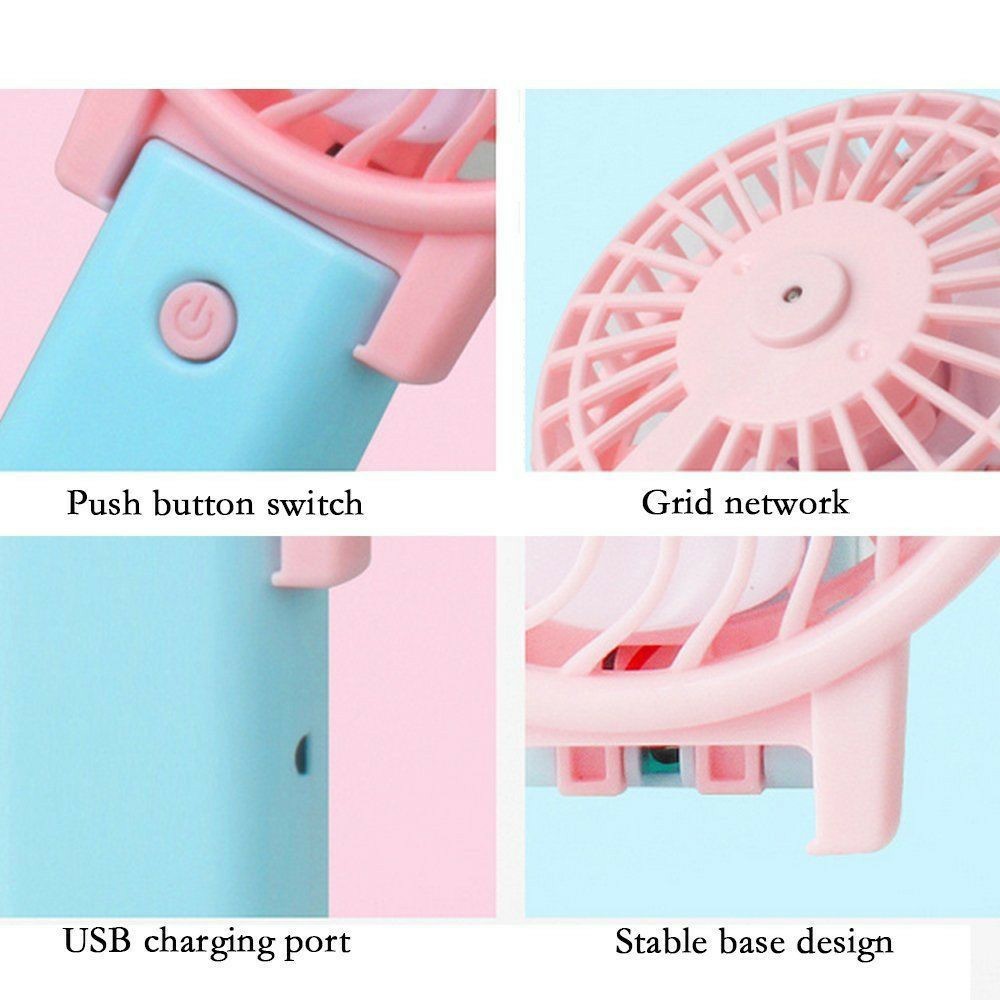 Quạt Hello Kitty Cầm Tay Gấp Gọn Sạc USB