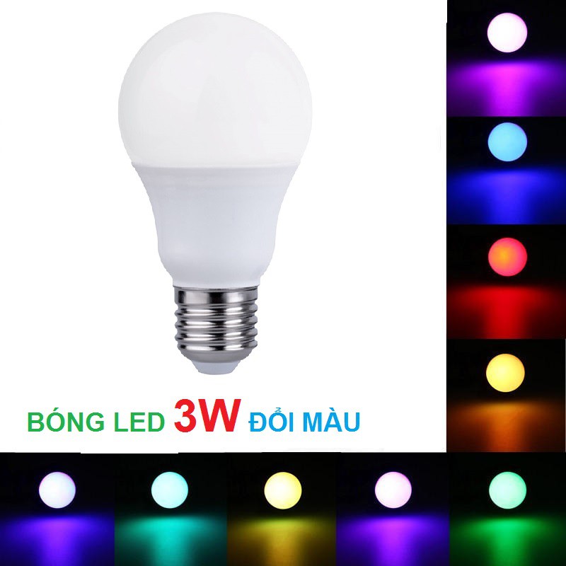 Bóng Đèn: Bóng LED 3W tự động đổi màu