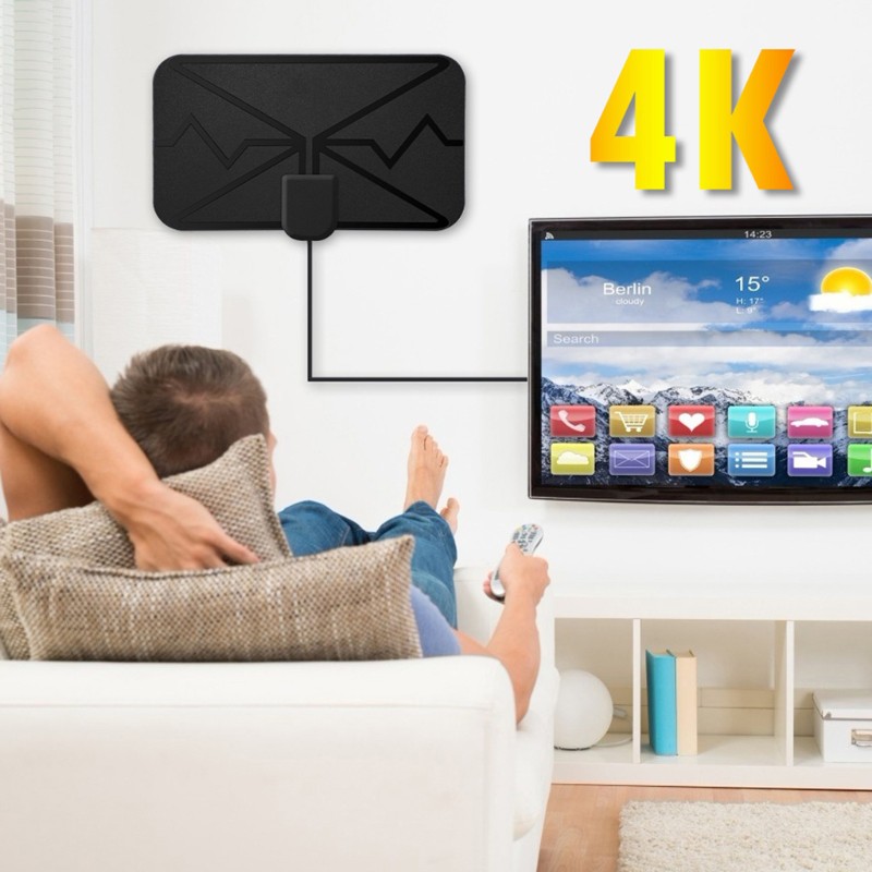 Ăng ten kỹ thuật số 3600 dặm 4K kèm bộ khuếch đại tín hiệu DVB-T2 dành cho TV trong nhà