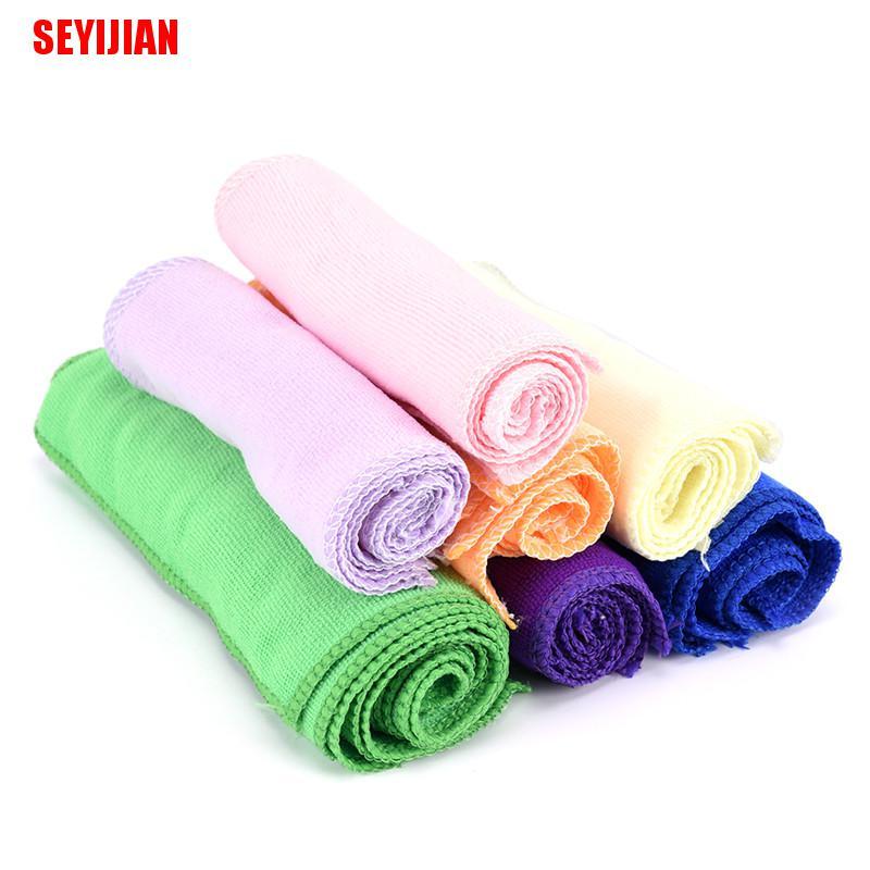 Set 5 Khăn Lau Xe Hơi Hình Vuông Bằng Sợi Microfiber Mềm Mại