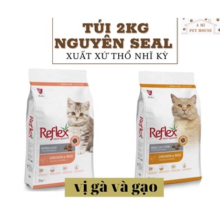 (NGUYÊN SEAL) Túi 2kg Hạt khô REFLEX cho Mèo Con và Mèo Lớn vị thịt gà và gạo - Thức ăn cho mèo