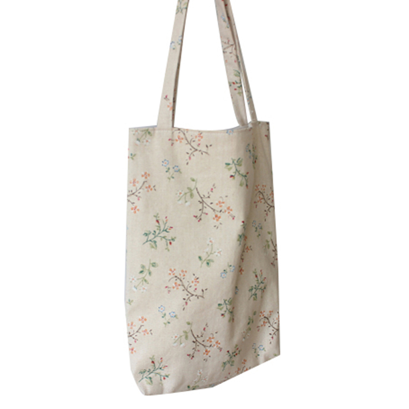Túi xách GJCUTE vải lanh cotton phong cách vintage cho nữ