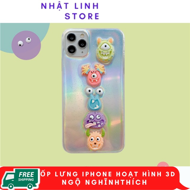 Ốp lưng iphone Hoạt Hình 3D Ngộ NghĩnhThích hợp iphone 11,12 pro max,12,12 pro,11 pro max,11 pro,7 plus,7,xs max,8g,