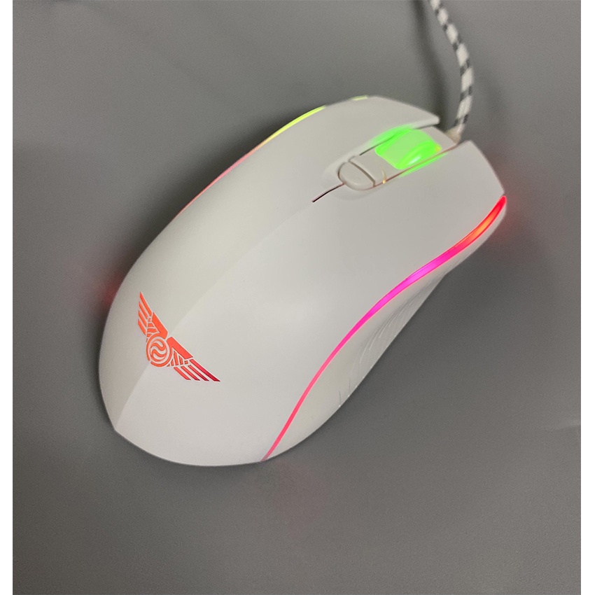 Chuột Gaming Newmen GX9 trắng có Cổng USB mạ vàng chống nhiễu